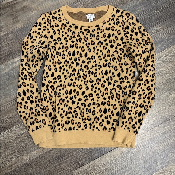 J. Crew Leopard Print Sweater - Tan and Black - Picture 2 of 5